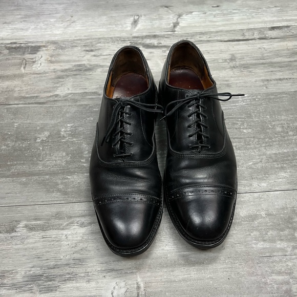 Allen Edmonds Byron Black Cap-Toe Oxfords Dress Shoes 9 D - Picture 2 of 15
